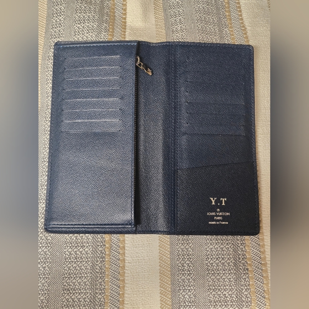 Louis Vuitton Brazza Wallet In Navy (Mens) - Picture 3 of 13